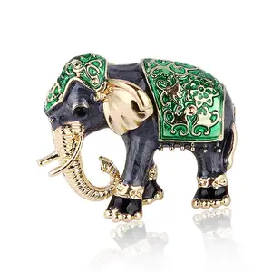 Mode Vintage émail coloré éléphant broche broches femme charme métal animaux broches pour femmes tempérament bijoux cadeaux