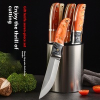 Moderne Outdoor Camping Straight Messenset Draagbare Anti-Body Scherp Vlees En Fruitmes Met Handgreep Voor Survival Gift Doel