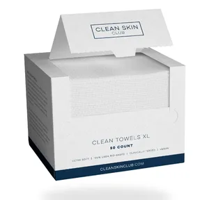 Clean skin Club toallas de limpieza XL toallitas faciales desechables para la cara limpia skin Club Piel sensible toalla facial desechable de algodón