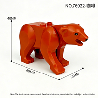 Bloques de Construcción de Oso Pardo del Bosque y Oso Polar Ártico, Figuras de Animales de Plástico para Armar, Regalos para Niños NO.76922