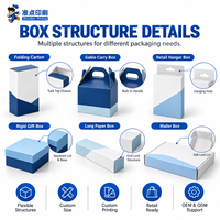 Boîte d'emballage en carton ondulé personnalisée, minimaliste, de qualité supérieure, avec impression quadricolore, pliable, portable et écologique pour l'emballage de bijoux en détail