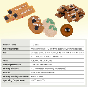 Прочный NFC 213 Этикетка <span class=keywords><strong>RFID</strong></span> наклейка 13,56 мГц FPC тег высокая термостойкость анти-металлический материал - Product Image 3
