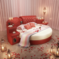 KEHUI Modernes Kingsize-Bett mit Holzrahmen, PU-Leder-Polsterung, Smart-Bed-Funktion, Lautsprecher, Stauraum, Schwarz, Luxuriöses Küstendesign, Schlafzimmermöbel