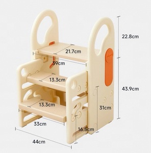 Escabeau télescopique compact <span class=keywords><strong>3</strong></span> marches pliable, Tour d'apprentissage Montessori pour enfants, pour la maison - Product Image 6