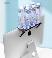 Réglable en plastique TV écran étagère supérieure présentoir organisateur ordinateur de bureau moniteur Caddy boîte stockage supports de stockage supports