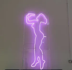 Koncept damla nakliye 24 inç vücut neon burcu oh bebek Neon işık reklam özel LED Neon burcu