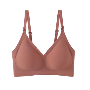 IBGUH Sujetador <span class=keywords><strong>de</strong></span> lactancia <span class=keywords><strong>de</strong></span> maternidad <span class=keywords><strong>de</strong></span> apoyo sin costuras personalizado Gancho <span class=keywords><strong>de</strong></span> hombro lateral Copa con logotipo Levantamiento posparto para <span class=keywords><strong>embarazo</strong></span> Lactancia - Product Image 5