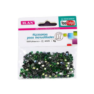 Strass Ilan 4Mm Verdi 6G Per Artigianato E Decorazioni - Product Image 2