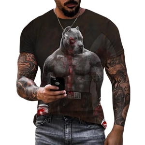 Factory Custom Personal Logo Printing <strong>Animal</strong> <strong>Men</strong> Summer Casual 3d T Shirt Print on Demand T Shirt for <strong>Men</strong> - Product Image 2