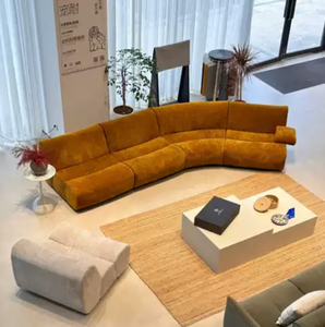 Nordic आधुनिक रेक्लाइन सोफे नींद मॉड्यूलर संयोजन कपड़े सेट लक्जरी लिविंग रूम फर्नीचर घुमावदार कोने सोफे - Product Image 2