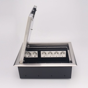 Caja de Tomas de Corriente para Piso con Diseño Empotrado y Gestión de Cables, Tapa de Salida de Cable con Bloqueo Automático - Product Image 6