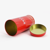 Boîte de café d'emballage hermétique ronde de luxe imprimée sur mesure boîte cylindrique de qualité alimentaire boîtes de conserve de thé avec couvercle enfichable