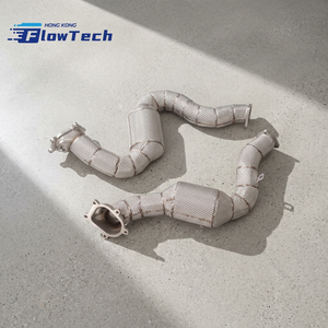 ท่อไอเสียแบบ High Flow สำหรับ Audi S8 A8 D4 4.0T 200 เซลล์ พร้อมแคทและแผ่นกันความร้อน - Product Image 6