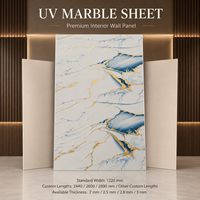 Panneau mural décoratif en PVC brillant MORLENX, imitation marbre UV, agate noir, gris et or, pour hôtels et villas de luxe