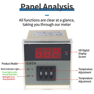 Termostato Digitale XMTD-2001 Tipo <span class=keywords><strong>K</strong></span>/E/PT100/CU50 con Interruttore DIP Regolabile per Forno 220V/380V Opzionale - Product Image 3