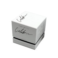 Boîte à bougies de luxe en carton rigide blanc, emballage artisanal rectangulaire unique personnalisé par le fabricant, pour cadeau