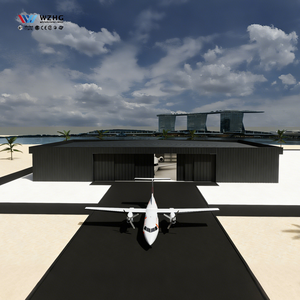 مستودع هيكل فولاذي مسبق الصنع يستخدم كحظيرة طائرات للمطارات، حظيرة طائرات فاخرة منخفضة التكلفة مع غرف - Product Image 2