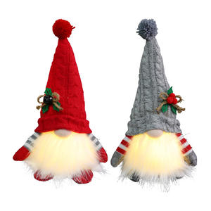 Venta caliente muñeco de Navidad adornos de Gnomo elfo con luz Led gnomos de Navidad muñeco de peluche Navidad Año Nuevo decoraciones de Navidad - Product Image 2