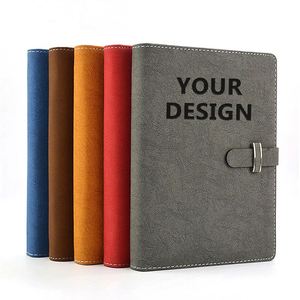 Customizable Colors Eco-Friendly Luxury <b>A5</b> Executive <b>Diary</b> Leather Cover Paper Silk Screen Printed Metal Buckle OEM Brand - Product Image 1