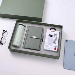 LocknLock Modern Simple Stainless Steel Silk Screen Printed Tea Water Separation Insulated Cup <b>Set</b> <b>Notebook</b> Power Bank Gift Gift - Product Image 3