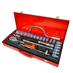 24PCS Auto Repair <b>Box</b> Mechanic Automotive <b>Sets</b> Iron Socket Ratchet Wrench <b>Tool</b> <b>Set</b> - Product Image 4