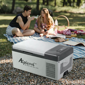 Réfrigérateur à compresseur double usage 12V/24V pour voiture, maison et camion - Capacité en plastique de 40 à 60L, faible bruit, affichage numérique, -20°C à 20°C - Product Image 1