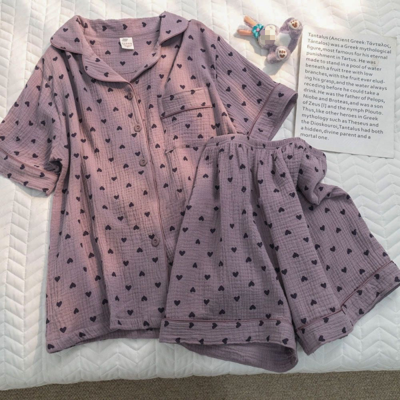 6928-fresh love "short sleeve shorts]