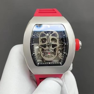 Montre mécanique automatique de luxe de style hip-hop urbain avec tourbillon et crâne pour hommes - Product Image 2