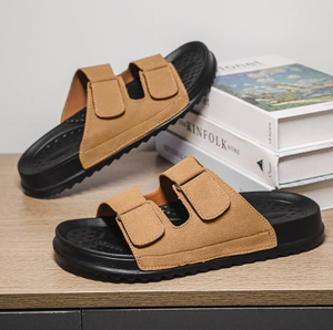 2026 Hot Selling Minimalist Men Velcro Slide <strong>Sandals</strong> EVA Shock Absorbing Comfort Slippers Durable Flat Casual <strong>Pool</strong> <strong>Sandals</strong> - Product Image 6