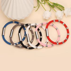 Silicone <b>Exercise</b> <b>Band</b> 8 Ring Enhanced Pink Waterproof For Pregnancy And Sports Wear - Product Image 3