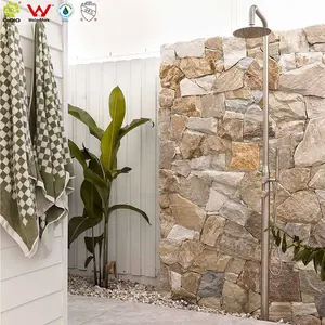 Beach Outside 316 Stainless Steel Mixer Garden Beach Stand Shower Column Set