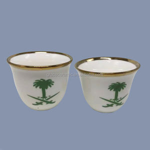 2021 nuovo Fine Bone china Insieme della <span class=keywords><strong>Tazza</strong></span> di Porcellana <span class=keywords><strong>Tazza</strong></span> di Caffè di Ceramica 80cc Arabo Cawa Con <span class=keywords><strong>Oro</strong></span> Con La Montatura Nera - Product Image 5