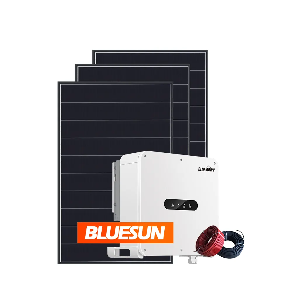 Blusun-sistema de energía solar personalizado, solución comercial, 10 kw, 10 kw