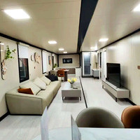Casa Contenedor Expandible Contemporánea de 40ft/20ft, de Lujo, Techo Plano, Móvil, Plegable, de Bajo Costo, Portátil, Aislada y de Rápida Construcción