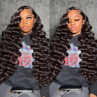 Extensions de Cheveux Humains Bouclés Birmanes Funmi Ondulées Profondes, 100% Cheveux Naturels Non Traités, Qualité Supérieure