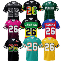 Camiseta de Entrenamiento con Diseño de Tatuaje Maorí Personalizado, Camisetas de Fútbol Americano, Ropa Deportiva Casual Vintage Rasta, Ropa de Fútbol de Samoa y Fiyi para Hombre