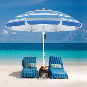 Abcdosel-paraguas de playa con protección UV 50 +, sombrilla exterior con ancla de arena, inclinación, gancho colgante, bolsa de transporte, 6,5 pies - Product Image 1