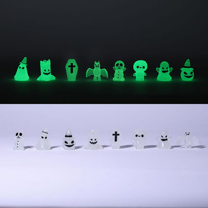 Mini adornos de jardín Halloween brillan en la oscuridad fantasma esqueleto Micro paisaje Halloween resina artesanía - Product Image 2