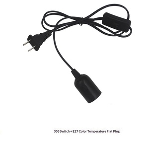 Portalámparas <span class=keywords><strong>E27</strong></span> de Estilo Tornillo ABS 303 No Estándar, Enchufe y Cable de Alimentación de <span class=keywords><strong>220V</strong></span> 2.5A, 1.8 Metros - Product Image 3