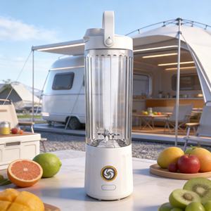 Mixeur portable rechargeable USB ultra-résistant à 6 lames, 550 ml, alimenté par batterie, mode turbo, pour voiture et extérieur, pour smoothies, anti-fuite - Product Image 3