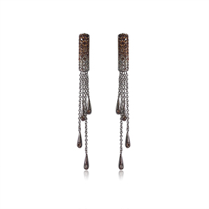 <span class=keywords><strong>Orecchini</strong></span> Pendenti Eleganti in Argento Sterling 925 con Cristalli e Strass, Lunghi Nappini a Lampadario per Spose - Product Image 4