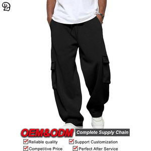 <span class=keywords><strong>Pantaloni</strong></span> Sportivi Larghi da Uomo Grigio Heather, Gamba Larga, Casual, <span class=keywords><strong>con</strong></span> Coulisse, Vestibilità Ampia, Stile Streetwear, Joggers <span class=keywords><strong>con</strong></span> Tasche Laterali - Product Image 3