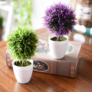 Plantas Artificiales Pequeñas para Casa, Mesa de Bola de Hierba, Topiario, Planta en Maceta, 2 Unidades, 2 Unidades - Product Image 3