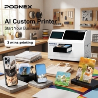 Imprimante à plat tout-en-un PodNEX A3 DX7 nouvelle génération, automatique, CMYK, UV, jet d'encre, transfert thermique, 2400 DPI, contrôle Android, compatible Flex Phone/AirPods