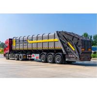 Semi-remorque compacteuse de déchets robuste de 47 mètres cubes à haut taux de compactage pour le transport de déchets sanitaires