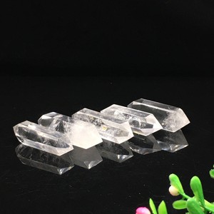 Torres de Cuarzo Transparente de Doble Terminación para Sanación Energética Natural, Varitas de Piedras Preciosas para Decorar Puntas de Cristal - Product Image 2