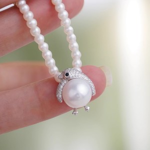 WENCHI Accesorios DIY de Perlas para Mujer, Soporte Vacío de Plata S925 para Colgante de Perlas de 10-11mm, Bañado en Oro, Modelo 10167, Hecho en China - Product Image 1