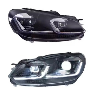 Faros Delanteros <span class=keywords><strong>LED</strong></span> Ojos de Ángel de Alta Calidad Srumdy para <span class=keywords><strong>Golf</strong></span> 6 2009-2013, Nuevos, HID de 12V, Temperatura de Color 6000K, Bombilla H7, 100W, 3000 - Product Image 1