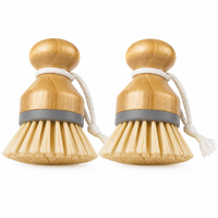 Éponge à vaisselle en bambou écologique, outil de nettoyage manuel en bambou, brosse de nettoyage créative à tête estampillée pour la cuisine domestique