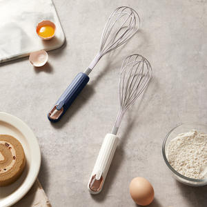 Utensilios de Repostería para Cocina, Batidor de Huevos de Acero Inoxidable Personalizado, Antideslizante, de Plástico Ecológico, Manual - Product Image 2